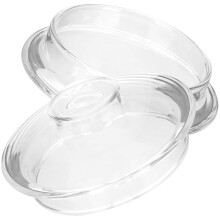 2-pakning gjennomsiktige glasslokk til tekanner