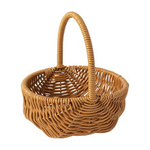 Panier de Pâques gallican pour adolescentes, en rotin tressé, marron