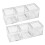 60Pcs Acrylic Box Trays for 0.39Inch 10mm Elements Cubes Clear Case Periodic Table Bracket for Elements Collections 7