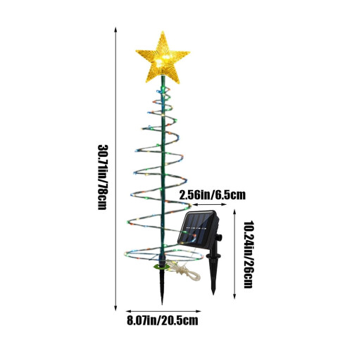 Luzes de Natal solares LED branco quente com 8 modos 2