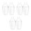 6Pcs Plastic Cocktail Shaker Clear Hand Mixer with Scale for Drinks 5