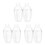 6Pcs Plastic Cocktail Shaker Clear Hand Mixer with Scale for Drinks 6
