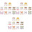 30Pcs Kids Face Stickers DIY Decorating Assorted Colors 3