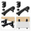 4Pcs Under Desk Keyboard Tray Foldable Brackets with Clamp Easy to Install Adjustable Desktop Extension Shelf 9x4.3cm 2