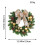 Artificial Pine Christmas Wreath with Red Bow and Red Gold 3