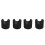 8pcs HIFI Cable Stand Booster Holder Support Frame Anti-Shock Foot Multi-Function Speaker Cable Trailing Pad Black 2