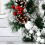 Artificial Christmas Wreath Silver Bristles 12 Inch 4