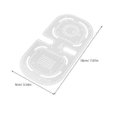 4Pcs Clear Acrylic Edge Marking and Curve Ruler for DIY Craft 1