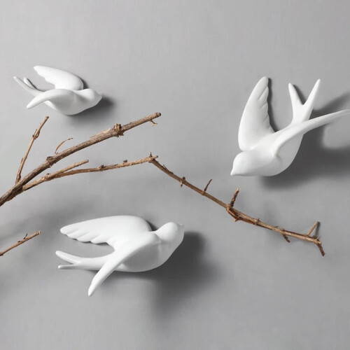 Ceramic3D Sparrow Dekoracja ścienna S lub L 2