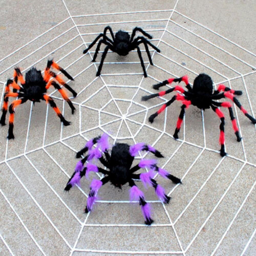 Halloween Spider Web Decor – Black or White, 1.5m or 2.5m 2