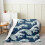 Manta de lã japonesa Kanagawa Wave, 101,6 x 127 cm (40 x 50 polegadas) 2