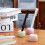 Mini ceramic toothbrush holder – peach, 1 piece 3