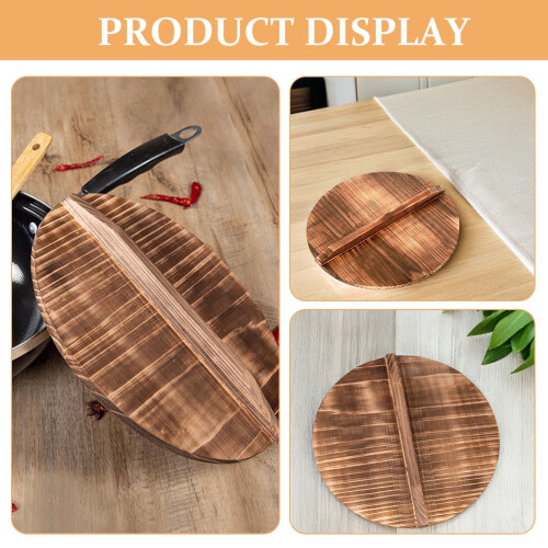 Wooden Wok Lid Solid Wood 6.5 Inches 2