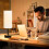 Modern Dimmable Table Lamp with USB-C, USB & Outlet – 4