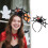 Edderkop Halloween-pandebånd - Sort plastik, 1-pak 3