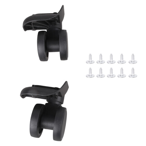 Double Wheel Replacement For Luggage Lightweight  Y39-Black 2
