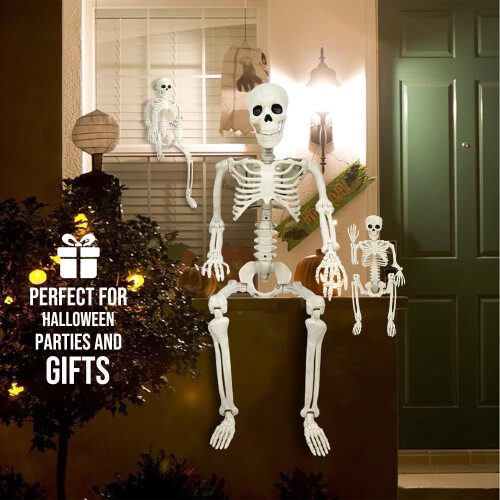 Set de 3 piese decor de Halloween cu schelete articulate 2