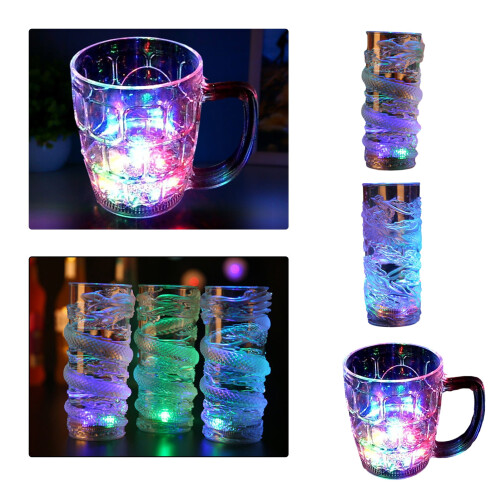 Bicchiere da birra luminoso a LED con decorazione a drago 1