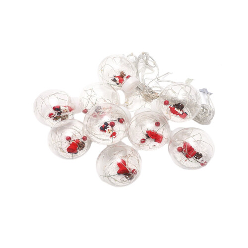 LED-Lichterkette mit Weihnachtskugeln, 3 m 2