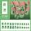 24pcs Patrick's Day Themed False Nail Light Green Glitters Short 2