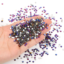 Strass étincelants, transparents et brillants, à dos plat, non adhésifs, de haute qualité, en cristal de verre pour la décoration et le perlage