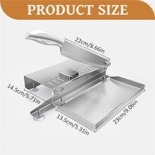 Bone Cutter Stainless Steel Manual Meat Slicer with Scale and Food Tray Labor-Saving Meat Cutter with for Kitchen