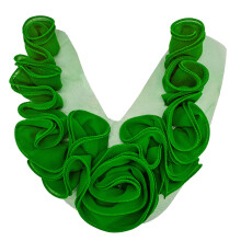 Multiple Use Pleated Flower Patches For Enthusiasts To-Green