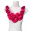 Recyclable Polyester Handmade Pleated Flower Patches-rose red 1