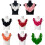 Recyclable Polyester Handmade Pleated Flower Patches-rose red 2