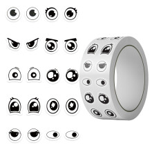 500Pcs Eye Pattern Decorative Labels Wrapping Sticker for