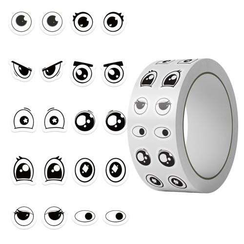 500Pcs Eye Pattern Decorative Labels Wrapping Sticker for