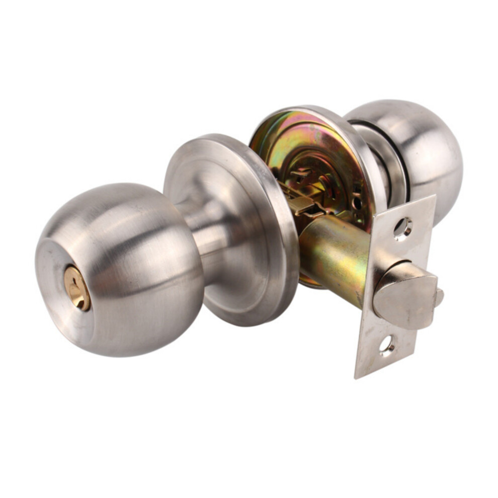 Round Door Knobs Knobset Round Shaped Entrance Lock Doorknob 7627001446373