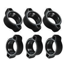 Pack of 6 Plastic 17mm Ball Head Nuts for Universal Mount-Black