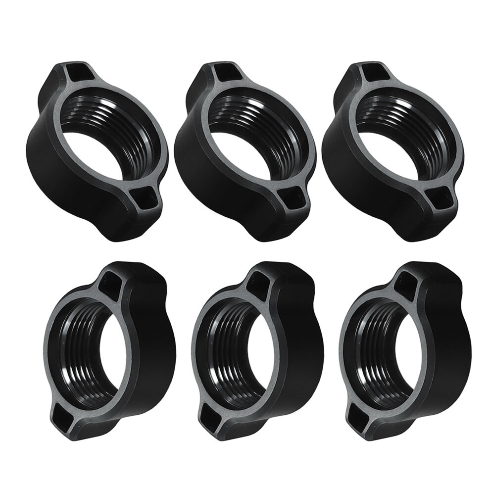 Pack Of 6 Plastic 17Mm Ball Head Nuts For Universal Mount-Black 7627001446397