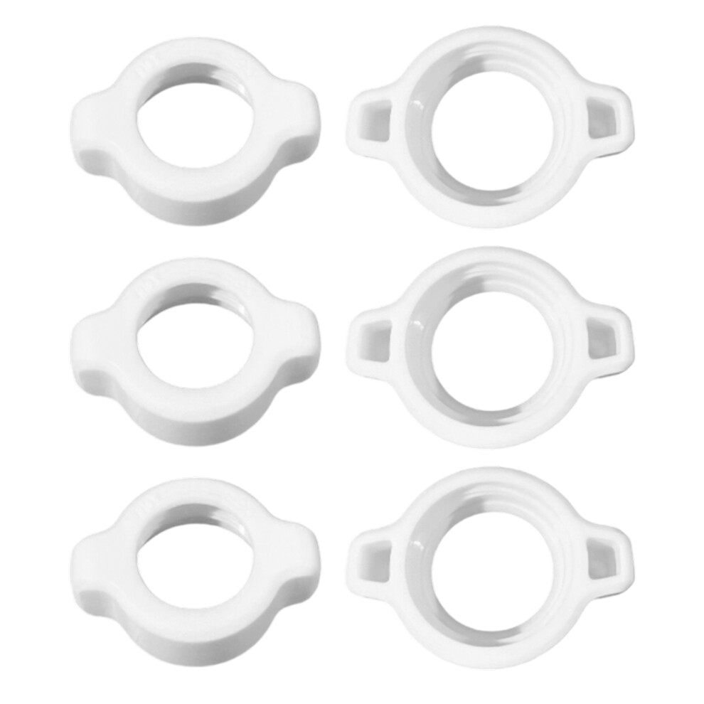 6Pcs Plastic 17Mm Ball Head Adapter Nuts For Car Phone- White 7627001446359