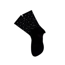 Funkelnde Strass-Socken für Damen, doppelseitiges-Schwarz