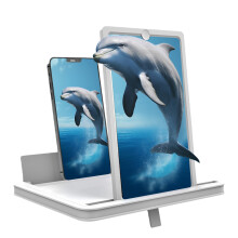 Portable Foldable ABS Frame Phone Screen-White 10 inches