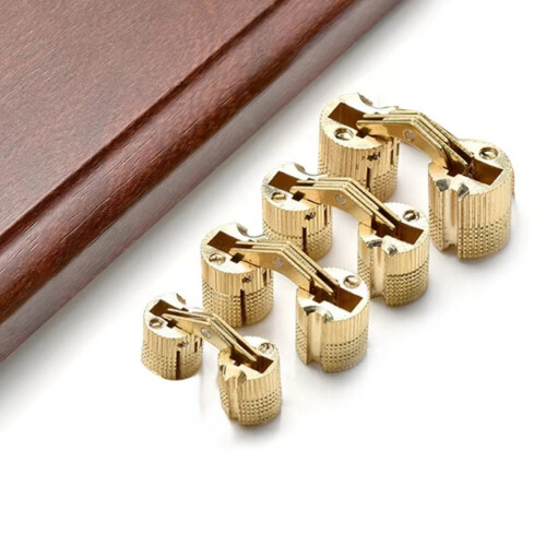 2Pcs Cylindrical Concealed Invisible Door Hinges Metal-8mm 2