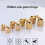 2Pcs Cylindrical Concealed Invisible Door Hinges Metal-8mm 5