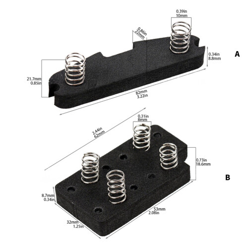 2Pcs Guitar Single Coil Pickup Installation Shockproof Foam-B 1