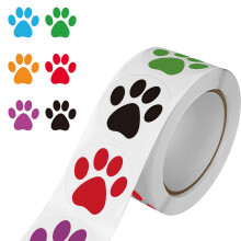 Selbstklebender Hunde-Fußabdruck-Aufkleber mit Tiermotiv,-Farbe