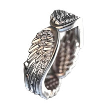Anneaux de plumes réglables uniques, bijoux de styles-C.