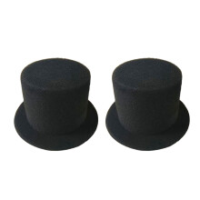 Set of 2 Doll Hat Lightweight Comfortable Kids-Brushed black