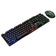 3 Color Illuminated Keyboards Set 104Keys-Black middle frame c