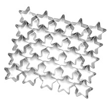 Floraler Herz-Stern-Backschneider aus Edelstahl, rostfrei,-Stern