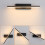 Moderne sort LED-væglampe, 330 justerbar, 3 farver 1