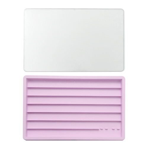 3 Layer Multipurpose Clear Keycap Storage Box Tray-Purple