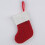 Roter gestrickter Weihnachtsstrumpf mit Monogramm, 18 cm 5