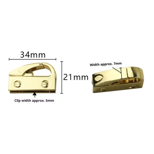Premium Metal Purse Hardware Components Effortless-Light Gold 2