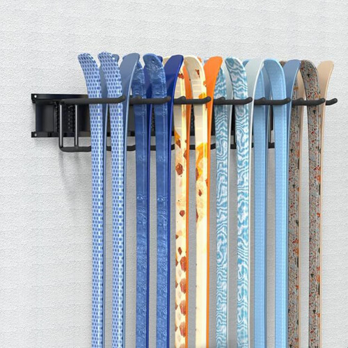 Gravities Locking Ski Snowboard Wall Mount Secure Storage Rack 2